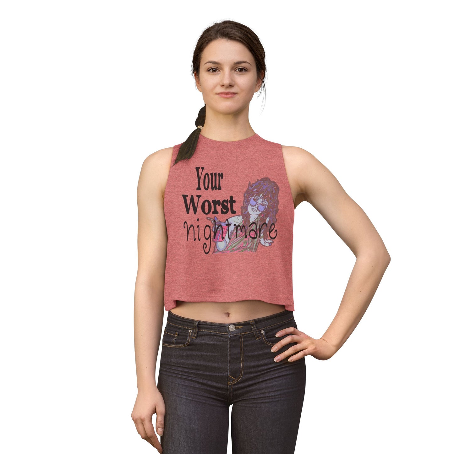 NIGHTMARE: Crop Top Muscle Tank