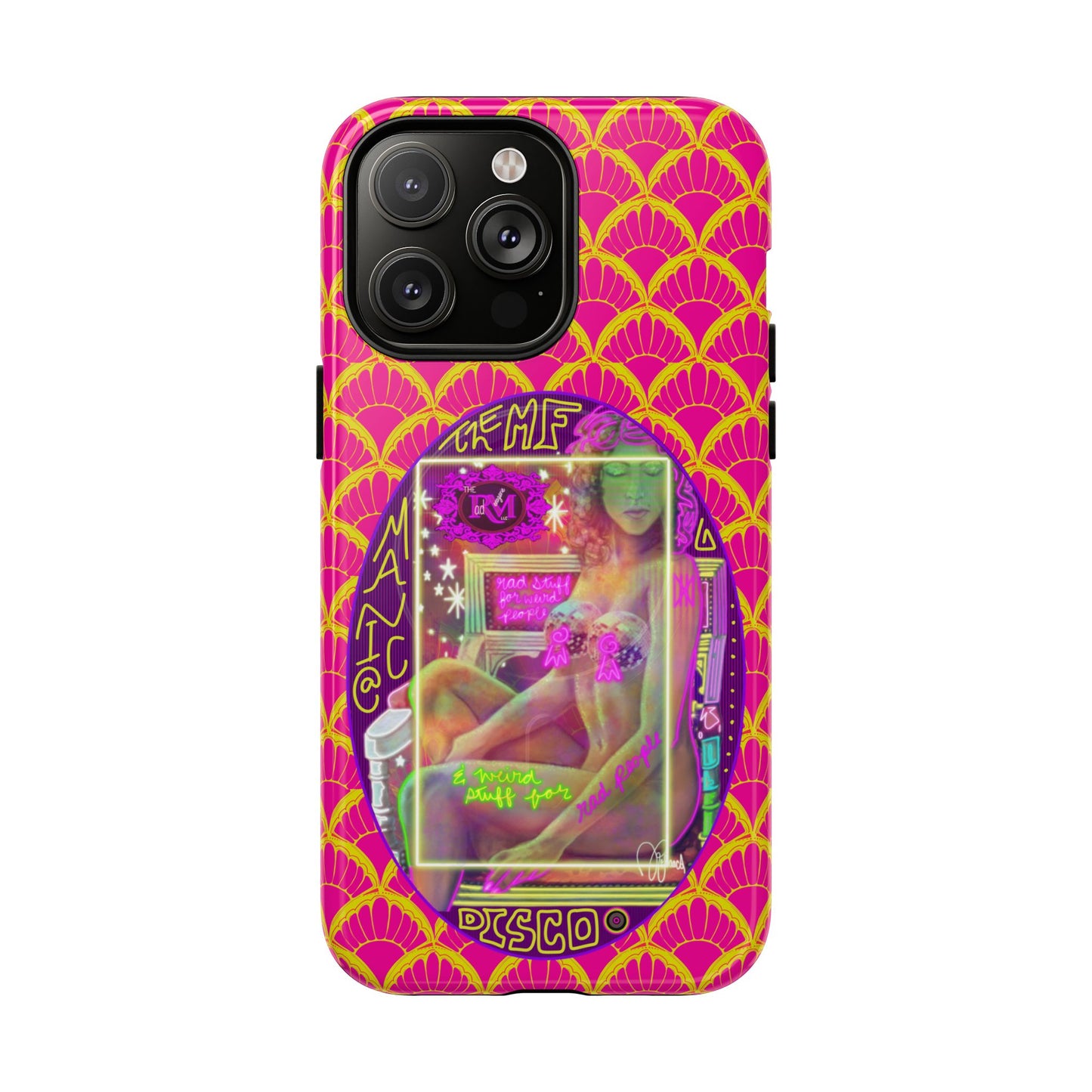 MANIC & DISCO NEON PRINT: Magnetic Tough Phone Case