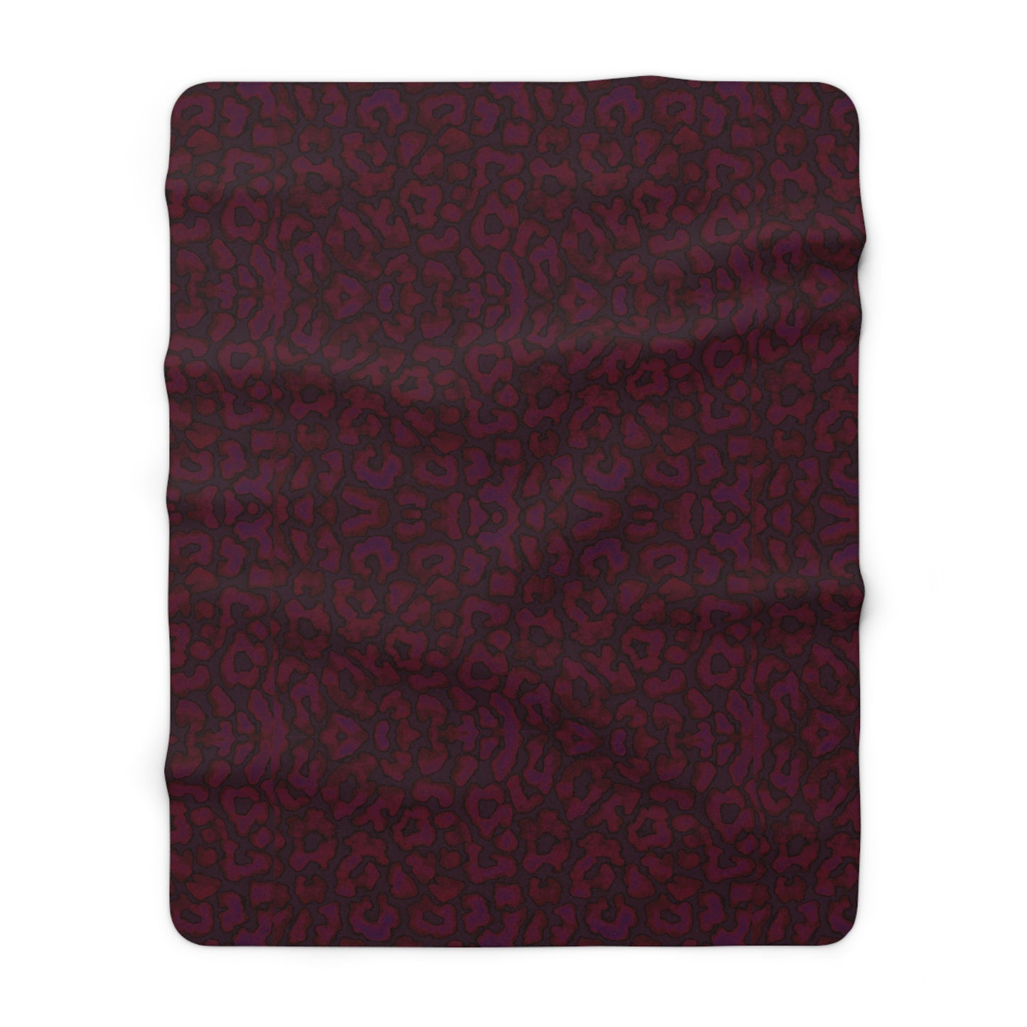 DARK LEOPARD PRINT Sherpa Blanket